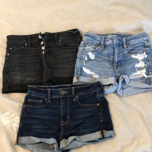 3 pairs of American Eagle jean shorts